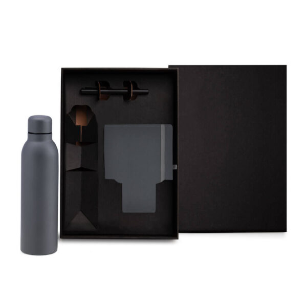 Kit Garrafa, Caderno E Caneta - 3 Pçs