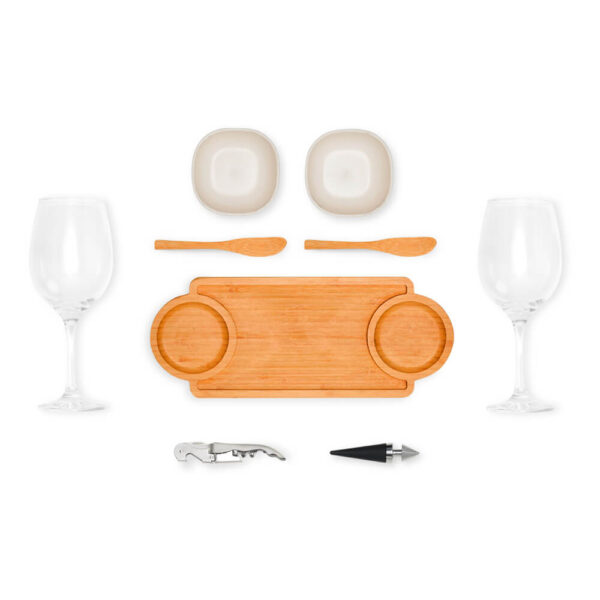 Kit Para Petisco E Vinho - 9 Pçs