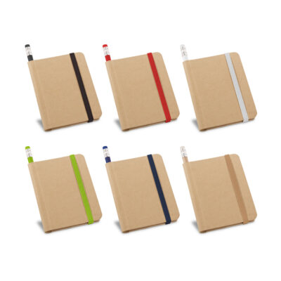 Caderno A7 de capa rígida em papel com páginas lisas