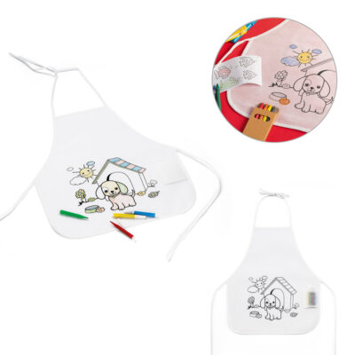 Avental de criança para colorir em non-woven (80 g/m²)
