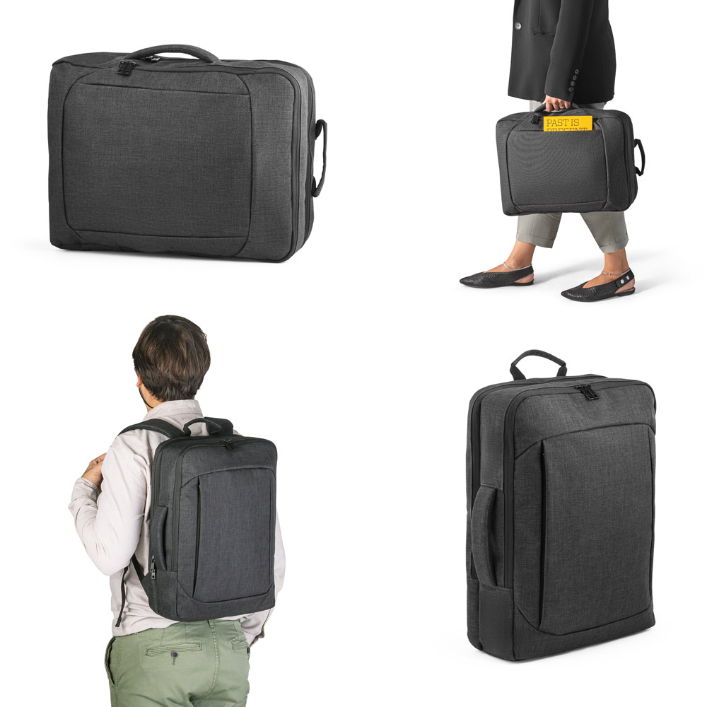 Mochila 2 em 1 para notebook 15'6" em 600D com 2 modos de transporte 14 L