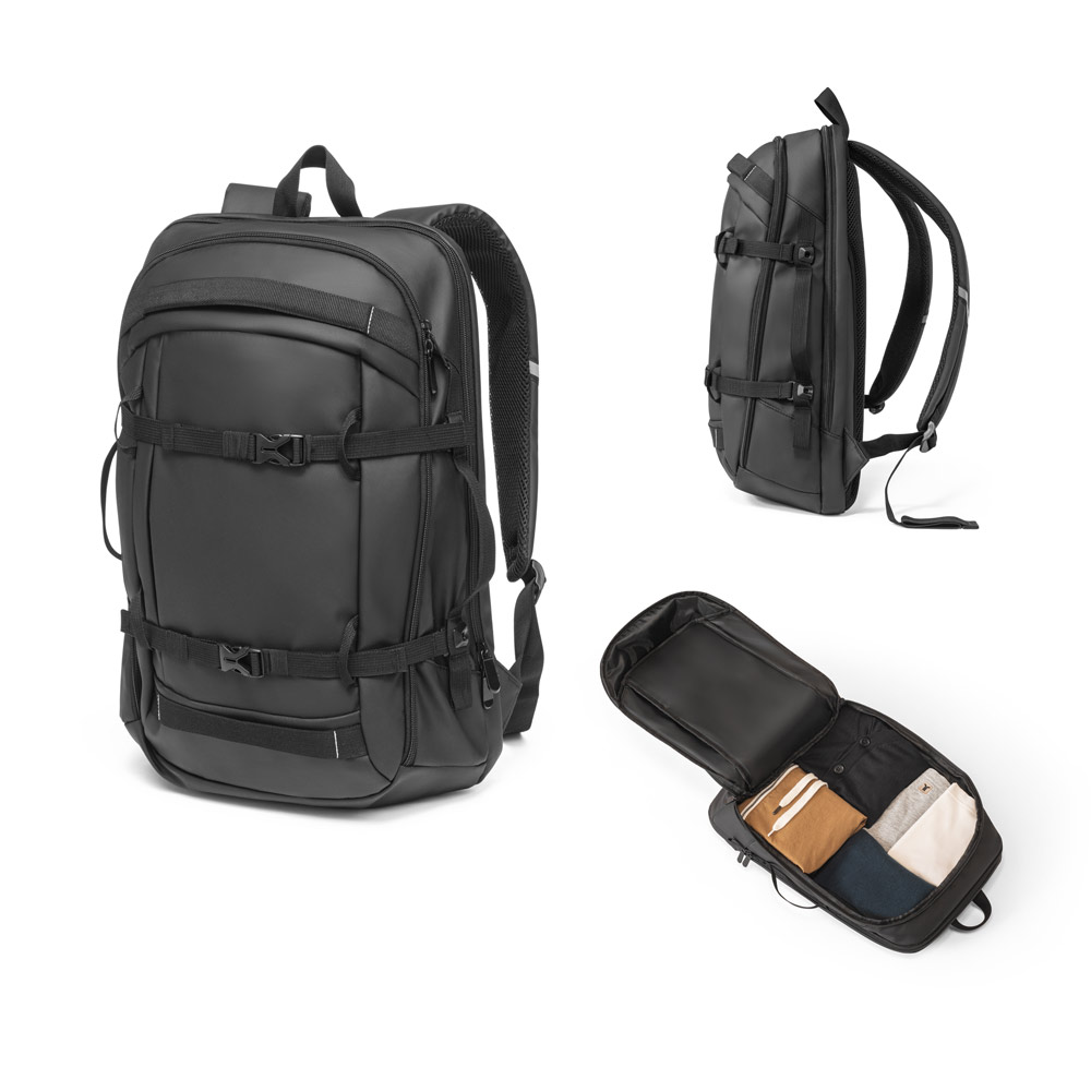 Mochila para notebook em 900D poliéster reciclado de alta densidade com revestimento resistente à agua 17'3" 21 L