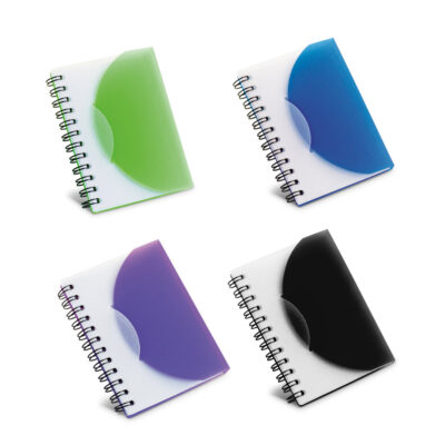 Caderno A7 em PP com folhas lisas
