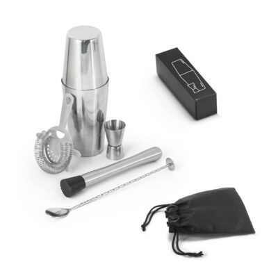 Set de coquetel com 6 peças em aço inox