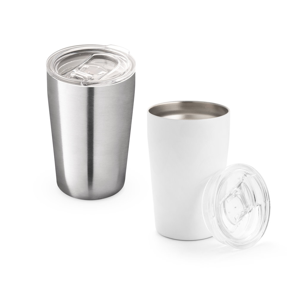 Copo de viagem para sublimação em aço inox de parede dupla térmica, isolada a vácuo 380 mL