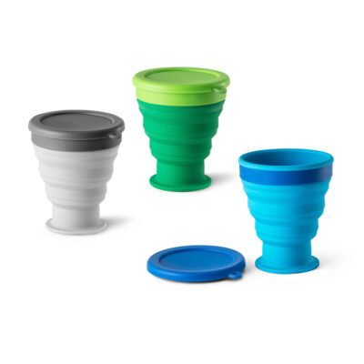 Copo de viagem em silicone e PP 400 mL