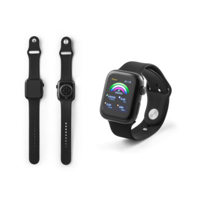 Relógio inteligente com tela IPS de 1'85 polegadas com bracelete em silicone e à prova de salpicos de água com IPX4