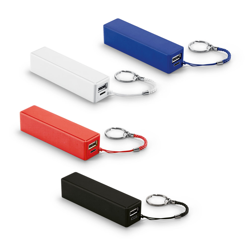 Bateria portátil em ABS com capacidade de 1 200 mAh