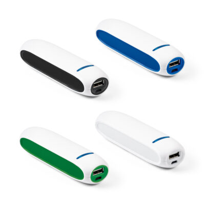Bateria portátil em ABS e bateria de lítio com capacidade de 1'500 mAh
