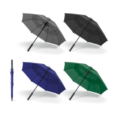 Guarda-chuva em 100% poliéster reciclado 190T (100% rPET) com abertura automática