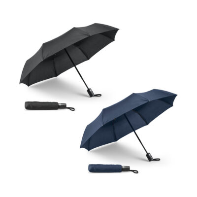 Guarda-chuva em Pongee 190T dobrável com abertura e fecho automático